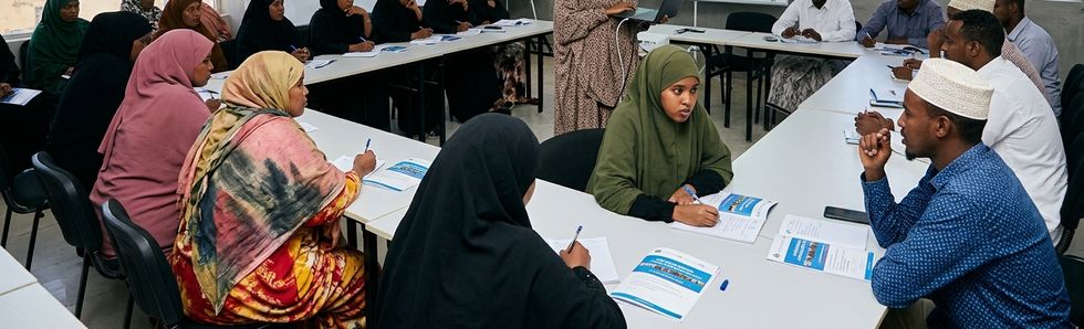 Participants taking part in a technical training workshop